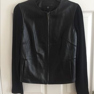 Jaclyn Smith Genuine Leather Black Jacket